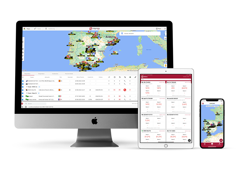 WEMOB pantallas Gestión de flotas